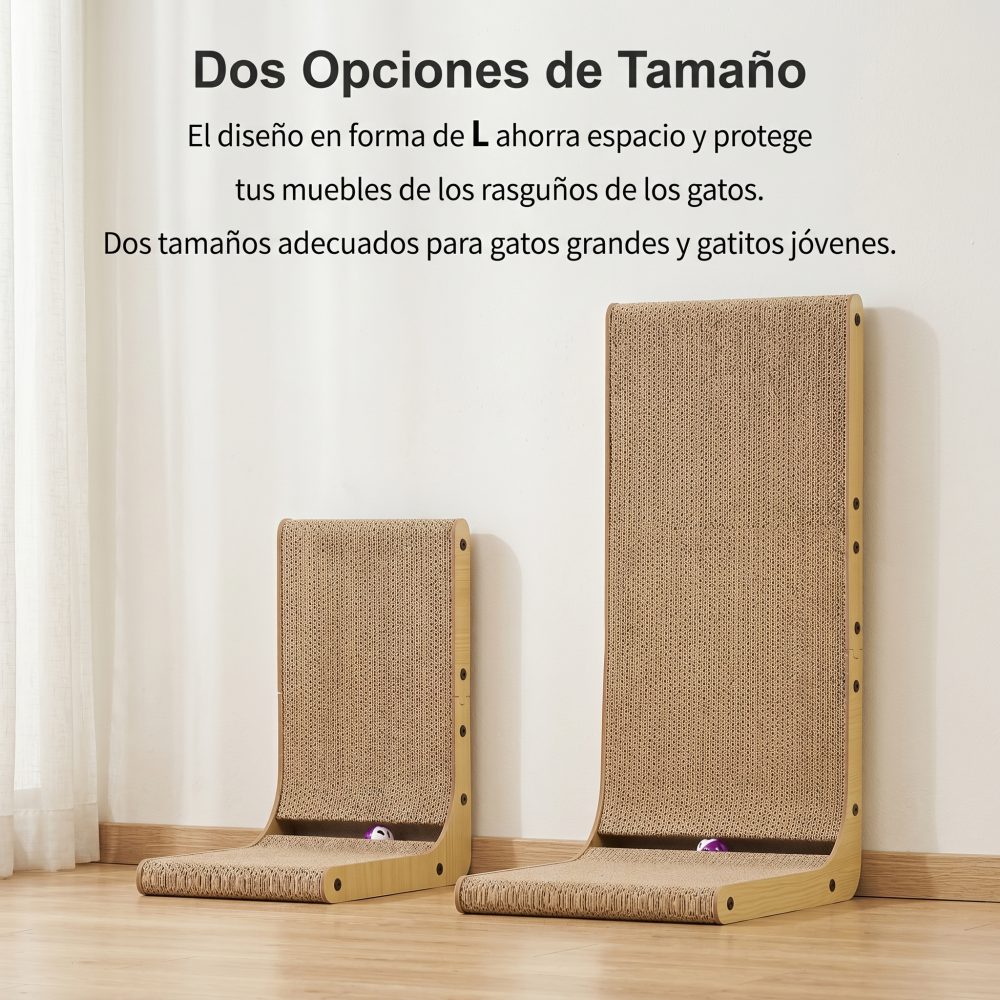 Rascador para Gatos en Forma de L para Suelo y Pared
