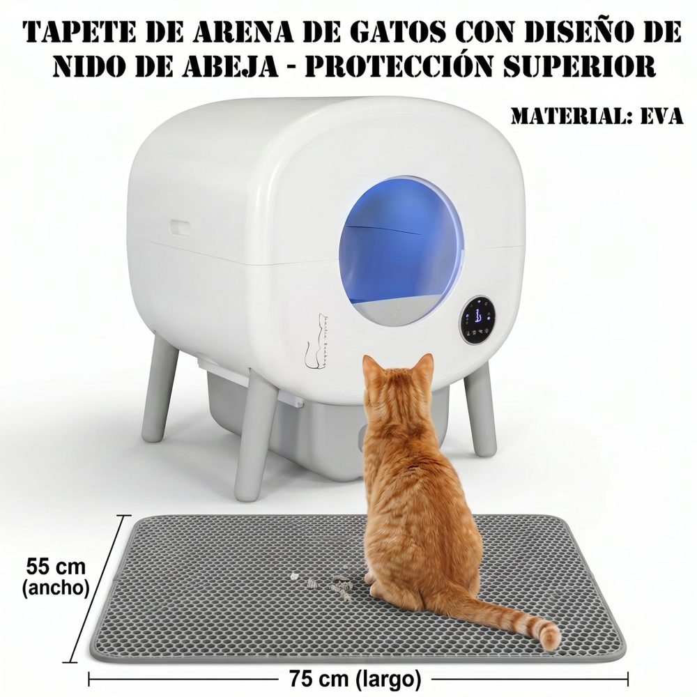 Alfombrilla Antiarena para Arenero de Gato – Doble Capa Impermeable y Lavable