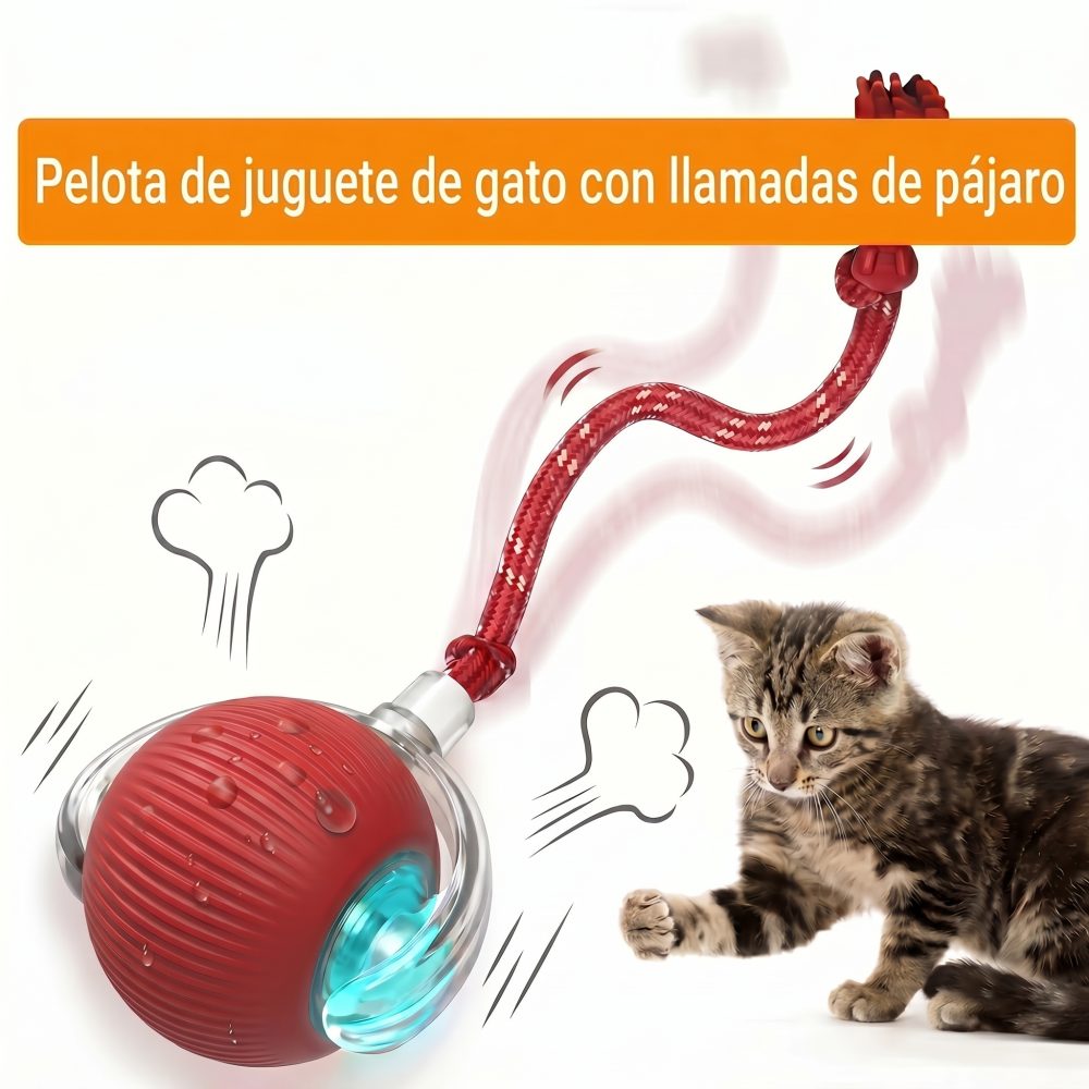 Pelota Interactiva Recargable para Gatos con Movimiento Automático